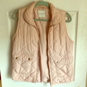Light pink quilted vest